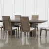 Jaxon Grey 7 Piece Rectangle Extension Dining Sets With Uph Chairs (Photo 22 of 25)