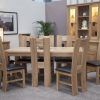 Chunky Solid Oak Dining Tables And 6 Chairs (Photo 11 of 25)