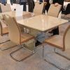 Cream High Gloss Dining Tables (Photo 17 of 25)