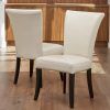 Ivory Leather Dining Chairs (Photo 11 of 25)