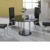Round Black Glass Dining Tables And 4 Chairs (Photo 1 of 25)