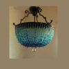 Turquoise Blue Glass Chandeliers (Photo 9 of 15)