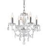 4 Light Chrome Crystal Chandeliers (Photo 3 of 15)