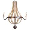 French Wooden Chandelier (Photo 11 of 15)