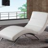 White Leather Chaise Lounges (Photo 10 of 15)