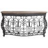 Oval Aged Black Iron Console Tables (Photo 7 of 15)
