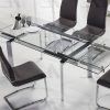 Modern Glass Top Extension Dining Tables In Stainless (Photo 15 of 25)