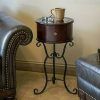 Antique Brass Aluminum Round Console Tables (Photo 14 of 15)