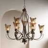 Bronze And Scavo Glass Chandeliers (Photo 6 of 15)