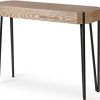 Gray Wood Veneer Console Tables (Photo 3 of 15)