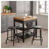 Berrios 3 Piece Counter Height Dining Sets (Photo 24 of 25)