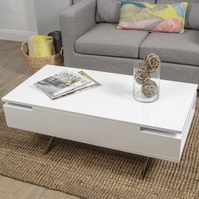 2024 Latest High Gloss Lift Top Coffee Tables