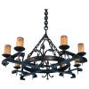 Rustic Black 28-Inch Four-Light Chandeliers (Photo 11 of 15)
