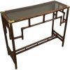 Brass Smoked Glass Console Tables (Photo 5 of 15)
