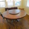 Solid Wood Circular Dining Tables White (Photo 9 of 25)