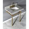 Square Black And Brushed Gold Console Tables (Photo 12 of 15)