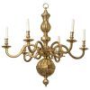 Natural Brass Six-Light Chandeliers (Photo 1 of 15)