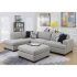 2024 Popular 2pc Connel Modern Chaise Sectional Sofas Black