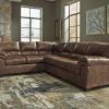 2Pc Maddox Left Arm Facing Sectional Sofas With Chaise Brown (Photo 1 of 25)