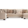 2Pc Maddox Right Arm Facing Sectional Sofas With Chaise Brown (Photo 1 of 25)