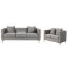 2Pc Maddox Right Arm Facing Sectional Sofas With Cuddler Brown (Photo 9 of 18)