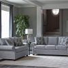 2Pc Polyfiber Sectional Sofas With Nailhead Trims Gray (Photo 23 of 25)