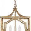 Antique Gold 18-Inch Four-Light Chandeliers (Photo 10 of 15)
