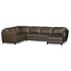 3Pc Faux Leather Sectional Sofas Brown (Photo 21 of 25)