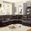 3Pc Faux Leather Sectional Sofas Brown (Photo 17 of 25)