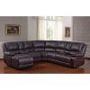 3Pc Faux Leather Sectional Sofas Brown (Photo 12 of 25)