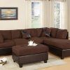 3Pc Faux Leather Sectional Sofas Brown (Photo 3 of 25)