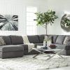 3Pc Polyfiber Sectional Sofas With Nail Head Trim Blue/Gray (Photo 18 of 25)