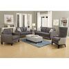 3Pc Polyfiber Sectional Sofas With Nail Head Trim Blue/Gray (Photo 14 of 25)