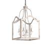 White Distressed Lantern Chandeliers (Photo 4 of 15)