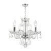 4 Light Chrome Crystal Chandeliers (Photo 9 of 15)