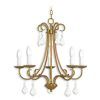Antique Gold Three-Light Chandeliers (Photo 1 of 15)