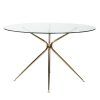 Modern Gold Dining Tables With Clear Glass (Photo 25 of 25)
