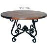 Black Top  Large Dining Tables With Metal Base Copper Finish (Photo 1 of 25)