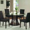 Round Black Glass Dining Tables And Chairs (Photo 1 of 25)