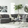 3Pc Polyfiber Sectional Sofas With Nail Head Trim Blue/Gray (Photo 20 of 25)