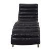 Black Leather Chaises (Photo 8 of 15)