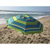 Margaritaville Green And Blue Striped Beach With Built-In Sand Anchor Umbrellas (Photo 22 of 25)