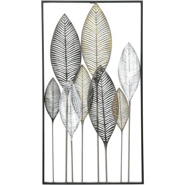 15 Ideas of Abstract Leaf Metal Wall Art
