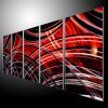 Abstract Metal Wall Art Painting (Photo 7 of 15)