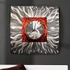 Abstract Metal Wall Art With Clock (Photo 8 of 15)