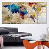 Abstract World Map Wall Art (Photo 15 of 15)