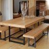 Acacia Dining Tables With Black Rocket-Legs (Photo 9 of 25)