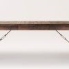 Acacia Wood Top Dining Tables With Iron Legs On Raw Metal (Photo 24 of 25)