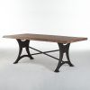 Acacia Wood Top Dining Tables With Iron Legs On Raw Metal (Photo 23 of 25)