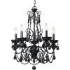 Black Glass Chandeliers (Photo 5 of 15)